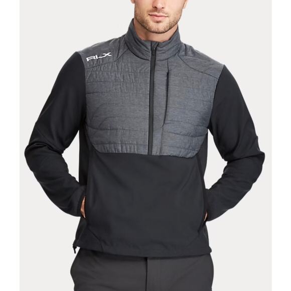 RLX Ralph Lauren Golf Hybrid Half-Zip Pullover Jacket Grey Men's M - Picture 1 of 9